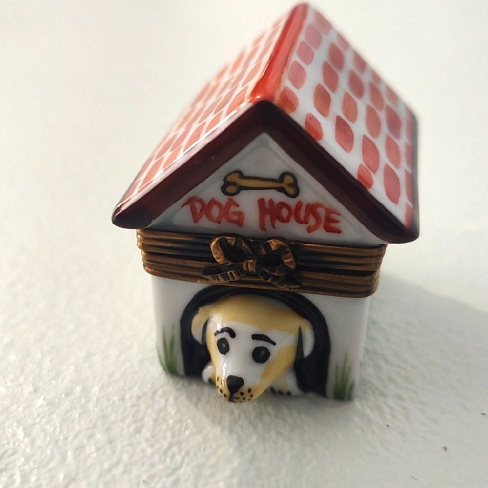 Limoges Dog House Trinket Box